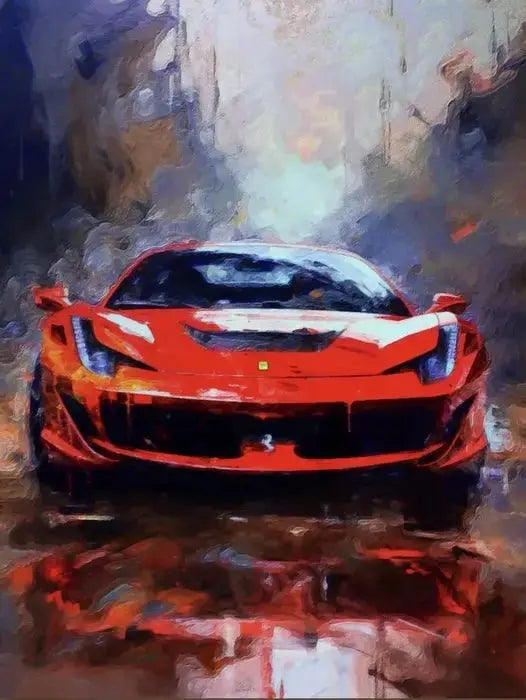 Red Fury - peinture sur toile - par Adam Laabs